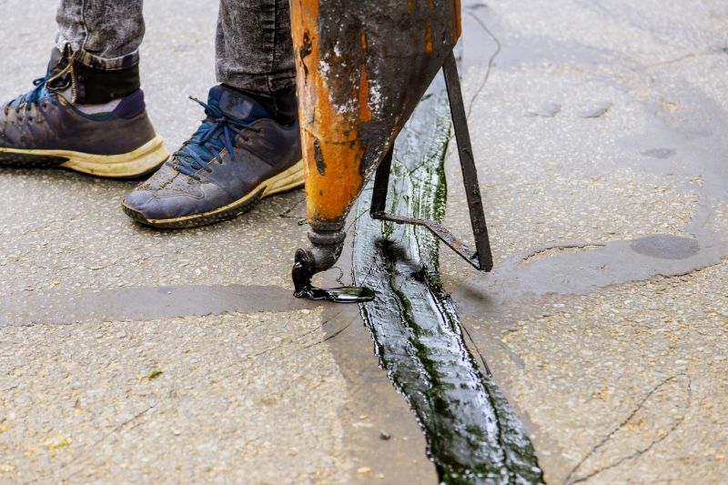 Close-up of Sealed Asphalt Surface